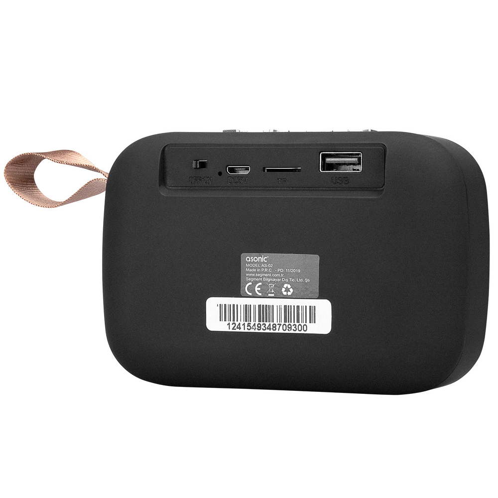 Asonic AS-02 Gümüş Bluetooth 3W TF/USB Destekli Speaker - 5