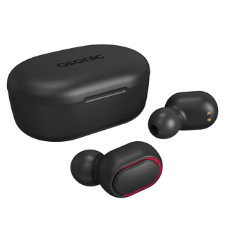 Asonic - Asonic AS-TWS7S Siyah Mobil Telefon Uyumlu Bluetooth TWS AirPods Mikrofonlu Kulaklık (1)