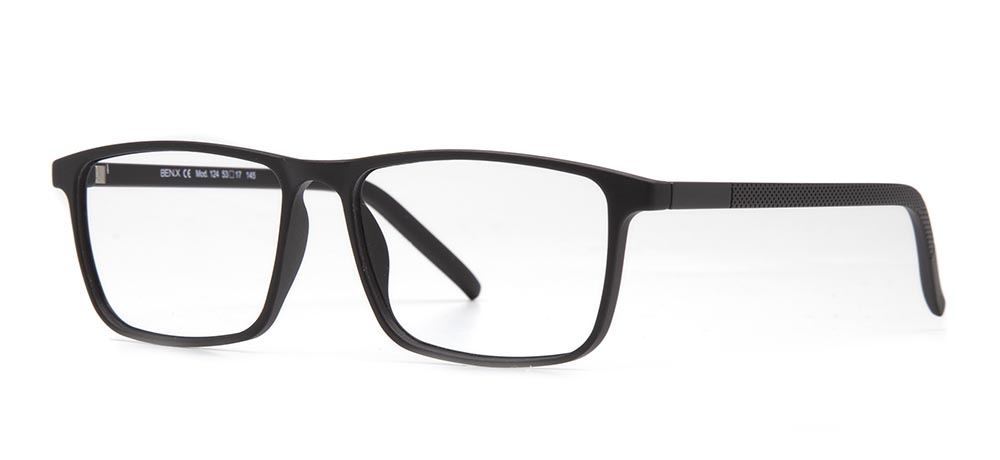 BENX BXGRL124-M06 Optik Genç,Yetişkin Erkek Köşeli Çerçeveli Grilamid (TR90) - 2