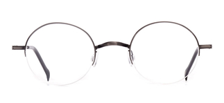 BENX CEO BXCEO 10103-C02 Optik Genç,Yetişkin Erkek,Kadın,Unisex Yuvarlak Yarım Çerçeveli Titanyum 