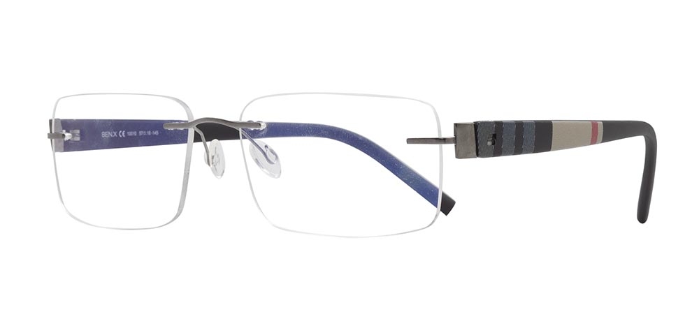 BENX PREMIUM BXFST 10010-C.02 Optik Genç,Yetişkin Erkek,Kadın,Unisex Köşeli Çerçevesiz Titanyum - 2