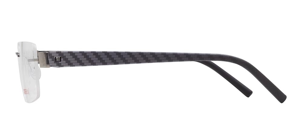 BENX PREMIUM BXFST 10010-C.04 Optik Genç,Yetişkin Erkek,Kadın,Unisex Köşeli Çerçevesiz Titanyum - 3