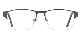 BENX PREMIUM BXMTL 7162-C.M02 Optik Genç Erkek Köşeli Yarım Çerçeveli Metal 