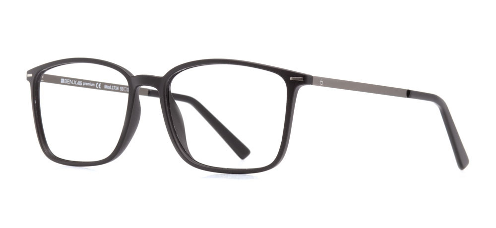BENX PREMIUM BXPRM 1714-M06 Optik Genç Erkek Köşeli Çerçeveli Grilamid (TR90) - 2