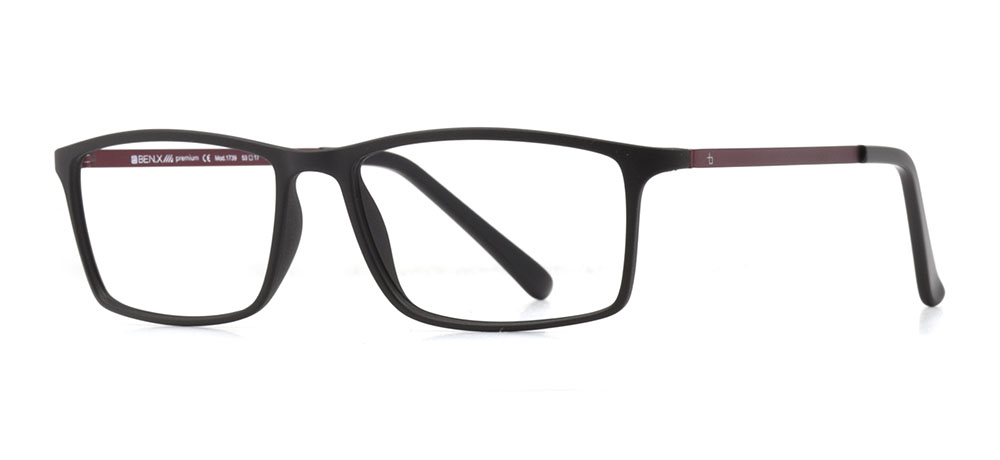 BENX PREMIUM BXPRM 1739-M06 Optik Genç Erkek Köşeli Çerçeveli Grilamid (TR90) - 2
