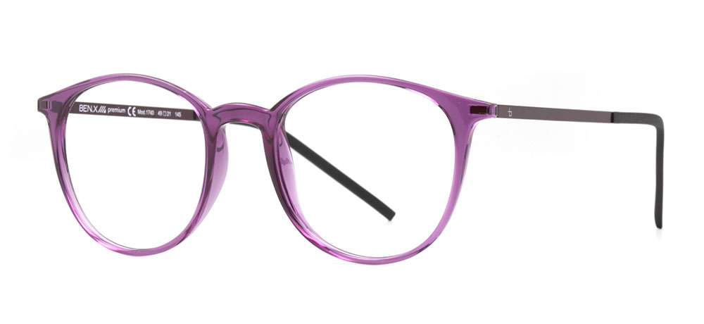 BENX PREMIUM BXPRM 1740-68 Optik Genç Erkek,Kadın,Unisex Yuvarlak Çerçeveli Grilamid (TR90) - 2