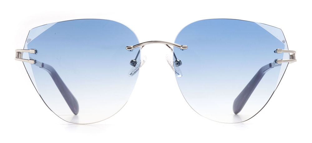 BENX SUNGLASSES BXGÜNŞ 8206-C.03 Güneş Genç Kadın Geometrik Çerçevesiz Metal UV400 - 1