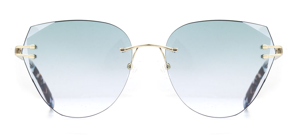 BENX SUNGLASSES BXGÜNŞ 8206-C.06 Güneş Genç Kadın Geometrik Çerçevesiz Metal UV400 - 1