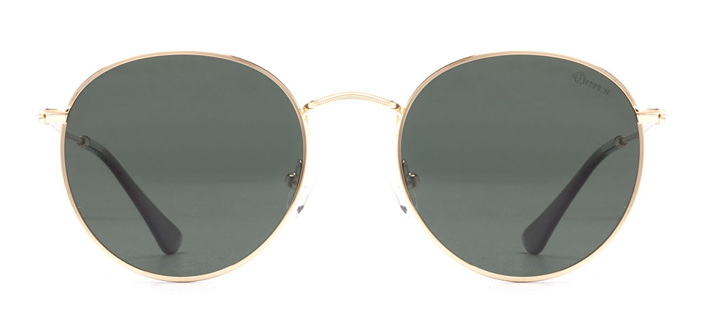 BENX SUNGLASSES BXGÜNŞ ITH 8006.52-C.07 Güneş Genç Erkek,Kadın,Unisex Yuvarlak Çerçeveli Metal Polarize - 1