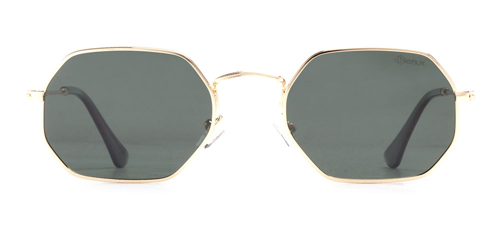 BENX SUNGLASSES BXGÜNŞ ITH 8011.52-C.03 Güneş Genç Erkek,Kadın,Unisex Geometrik Çerçeveli Metal Polarize - 1