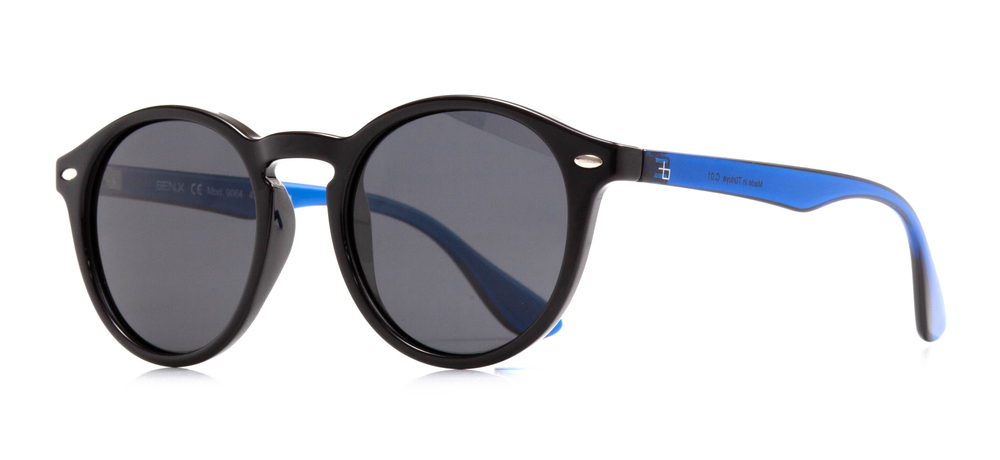 BENX SUNGLASSES BXGÜNŞ9064-C.01 Güneş Genç Erkek,Kadın,Unisex Yuvarlak Çerçeveli Grilamid (TR90) Polarize - 2