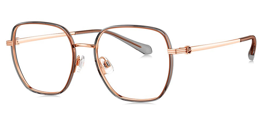 BOLON BA6053-B13 Optik Genç Kadın Köşeli Çerçeveli Titanyum - 2