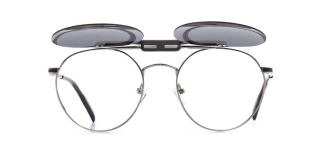 CARETTA CRTTA 7574-C2 Clipon,Optik Genç,Yetişkin Erkek,Kadın,Unisex Oval Çerçeveli Metal 