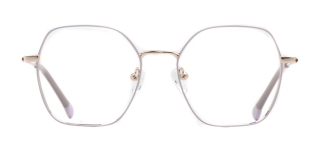CARETTA CRTTA 7632-C.03 Optik Genç Kadın Geometrik Çerçeveli Titanyum 
