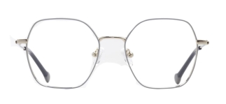 CARETTA CRTTA 7632-C.04 Optik Genç Kadın Geometrik Çerçeveli Titanyum 