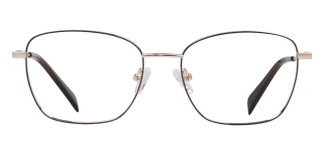 CARETTA CRTTA 7636-C.05 Optik Genç Kadın Köşeli Çerçeveli Titanyum 