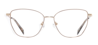 CARETTA CRTTA 7637-C.03 Optik Genç Kadın Geometrik Çerçeveli Titanyum 