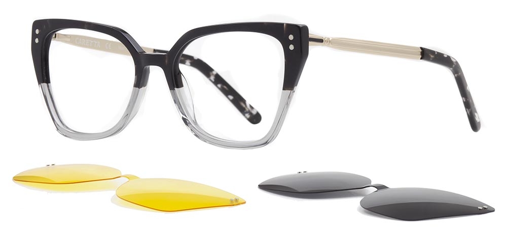 CARETTA CRTTA 7705-C.03 Clipon, Optik Genç Kadın Köşeli Çerçeveli Asetat - 2