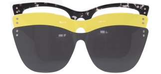 CARETTA CRTTA 7706-C.03 Clipon, Optik Genç Kadın Çekik Çerçeveli Asetat 