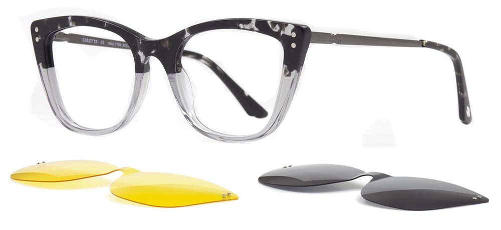CARETTA CRTTA 7706-C.03 Clipon, Optik Genç Kadın Çekik Çerçeveli Asetat - 2