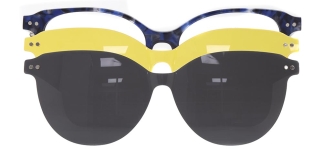 CARETTA CRTTA 7707-C.03 Clipon, Optik Genç Kadın Çekik Çerçeveli Asetat 