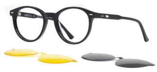 CARETTA CRTTA 7708-C.01 Clipon, Optik Genç Erkek,Kadın,Unisex Oval Çerçeveli Asetat - CARETTA (1)