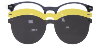 CARETTA CRTTA 7708-C.02 Clipon, Optik Genç Erkek,Kadın,Unisex Oval Çerçeveli Asetat 