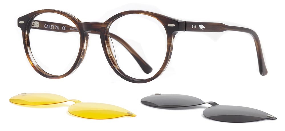 CARETTA CRTTA 7708-C.03 Clipon, Optik Genç Erkek,Kadın,Unisex Oval Çerçeveli Asetat - 2