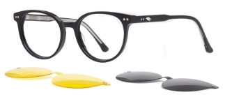 CARETTA CRTTA 7709-C.01 Clipon, Optik Genç Erkek,Kadın,Unisex Yuvarlak Çerçeveli Asetat - CARETTA (1)