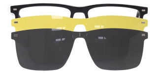 CARETTA CRTTA 7712-C.01 Clipon, Optik Genç,Yetişkin Erkek Köşeli Çerçeveli Asetat 