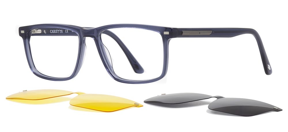 CARETTA CRTTA 7712-C.03 Clipon, Optik Genç,Yetişkin Erkek Köşeli Çerçeveli Asetat - 2