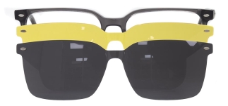 CARETTA CRTTA 7713-C.02 Clipon, Optik Genç,Yetişkin Erkek Köşeli Çerçeveli Asetat 
