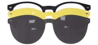 CARETTA CRTTA 7714-C.01 Clipon, Optik Genç Erkek,Kadın,Unisex Yuvarlak Çerçeveli Asetat 