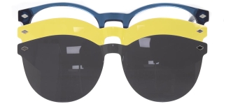 CARETTA CRTTA 7714-C.02 Clipon, Optik Genç Erkek,Kadın,Unisex Yuvarlak Çerçeveli Asetat 