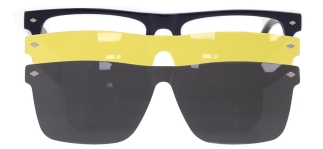CARETTA CRTTA 7715-C.02 Clipon, Optik Genç,Yetişkin Erkek Köşeli Çerçeveli Asetat 