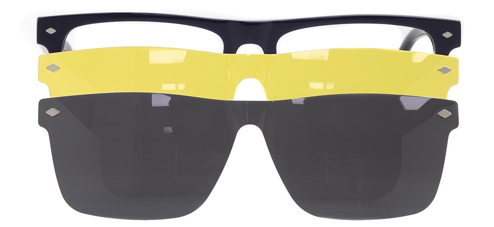 CARETTA CRTTA 7715-C.02 Clipon, Optik Genç,Yetişkin Erkek Köşeli Çerçeveli Asetat - 1
