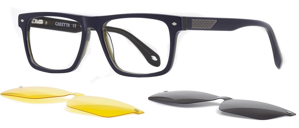 CARETTA CRTTA 7715-C.02 Clipon, Optik Genç,Yetişkin Erkek Köşeli Çerçeveli Asetat - 2
