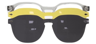 CARETTA CRTTA 7716-C.03 Clipon, Optik Genç Erkek,Kadın,Unisex Oval Çerçeveli Asetat 