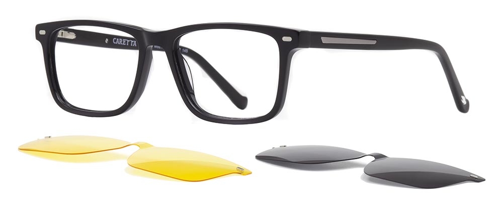 CARETTA CRTTA 7717-C.01 Clipon, Optik Genç Erkek Köşeli Çerçeveli Asetat - 2
