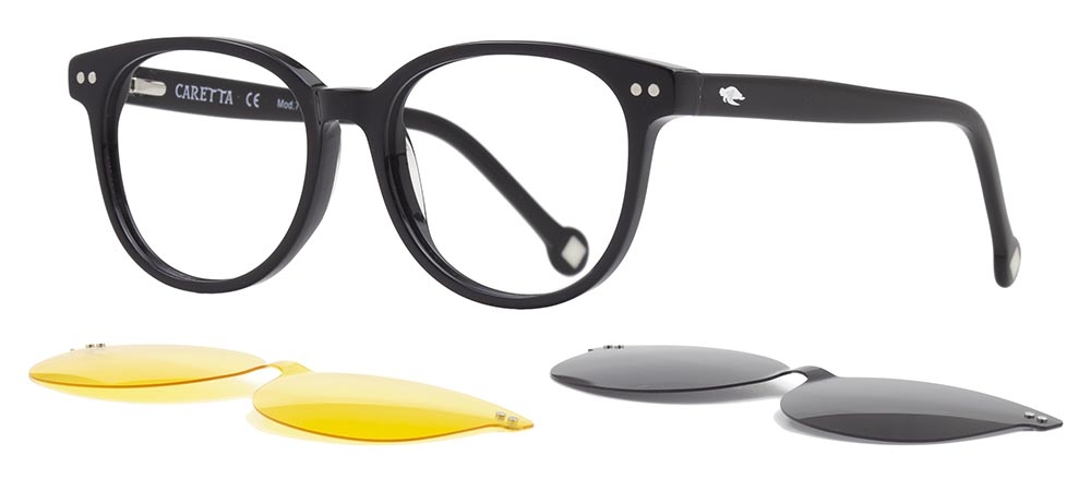 CARETTA CRTTA 7718-C.01 Clipon, Optik Genç Erkek,Kadın,Unisex Oval Çerçeveli Asetat - 2