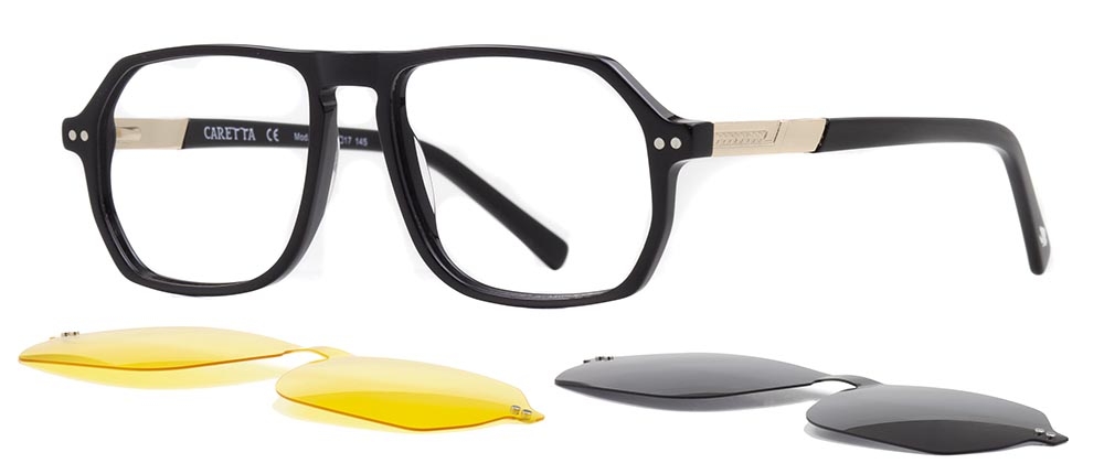CARETTA CRTTA 7720-C.01 Clipon, Optik Genç Erkek,Kadın,Unisex Geometrik Çerçeveli Asetat - 2