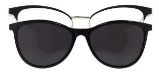 CARETTA CRTTA 7724-C.01 Clipon, Optik Genç Kadın Çekik Çerçeveli Metal 