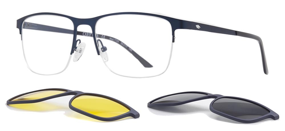CARETTA CRTTA 7725-C.04 Clipon, Optik Genç Erkek Köşeli Yarım Çerçeveli Metal - 2