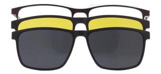 CARETTA CRTTA 7725-C.05 Clipon, Optik Genç Erkek Köşeli Yarım Çerçeveli Metal 