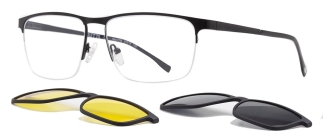 CARETTA CRTTA 7726-C.01 Clipon, Optik Genç,Yetişkin Erkek Köşeli Yarım Çerçeveli Metal - CARETTA (1)