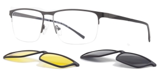 CARETTA CRTTA 7726-C.02 Clipon, Optik Genç,Yetişkin Erkek Köşeli Yarım Çerçeveli Metal - CARETTA (1)