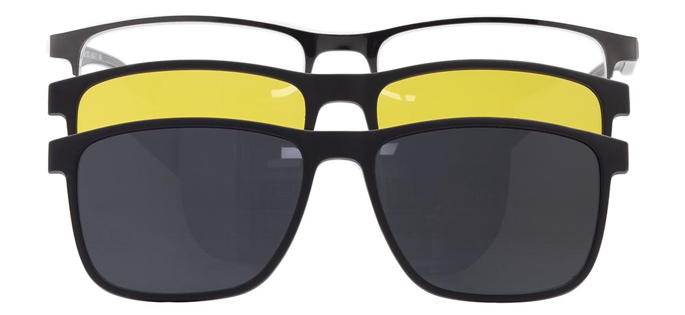 CARETTA CRTTA 7727-C.03 Clipon, Optik Genç,Yetişkin Erkek Köşeli Yarım Çerçeveli Metal - 1