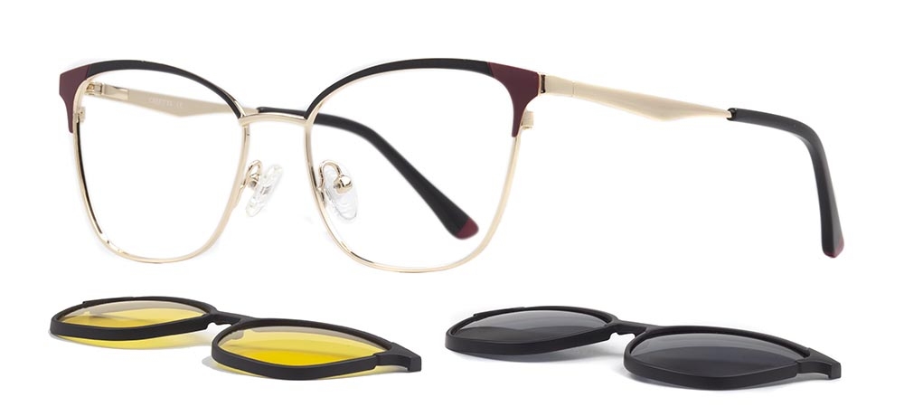 CARETTA CRTTA 7729-C.01 Clipon, Optik Genç Kadın Çekik Çerçeveli Metal - 2