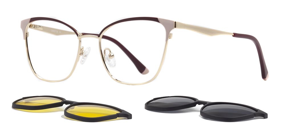 CARETTA CRTTA 7729-C.02 Clipon, Optik Genç Kadın Çekik Çerçeveli Metal - 2