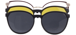 CARETTA CRTTA 7730-C.02 Clipon,Optik Genç Kadın Çekik Çerçeveli Metal 